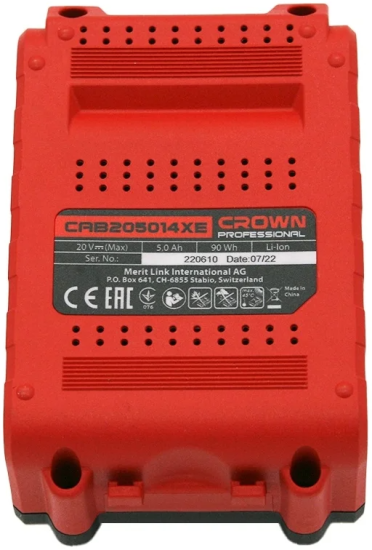 Аккумулятор XSerie CAB205014XE (20В, 5,0 Ач, Li) CROWN
