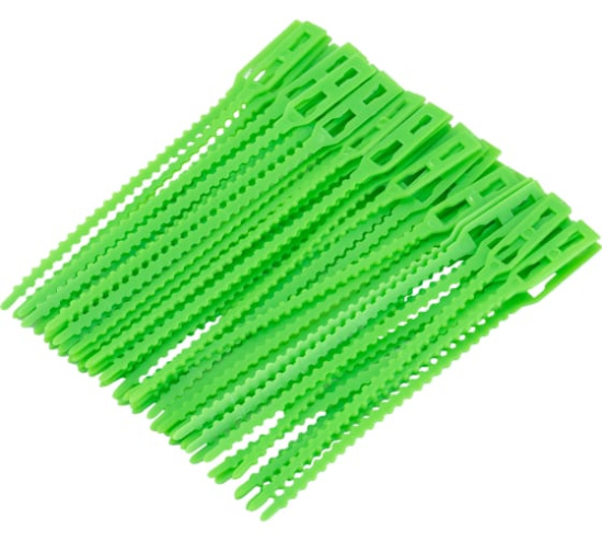 Подвязки для садовых растений, 13см, пластиковые, 50шт 64494