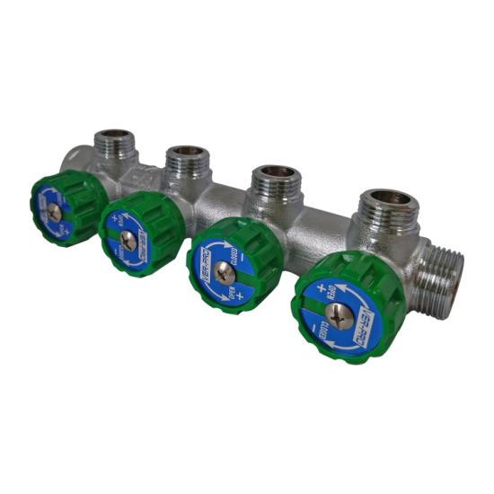 Коллектор регулировочный ZEISSLER  под Евроконус 1х3/4 4 выхода