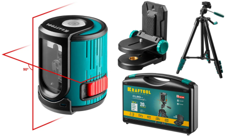 Нивелир лазерный KRAFTOOL CL20 20м IP54 точн. +/-0,2мм/м 34700