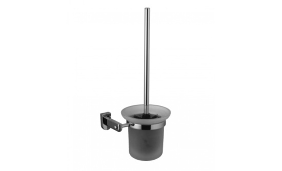 Ершик д/унитаза с держателем (стакан стекло), хром "Омега" (LM3137C)