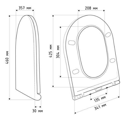 Сиденье для унитаза микролифт быстросъемное 609 10052010