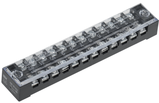 Блок зажимов БЗ-ТВ 25-12 25А 12пар карболит