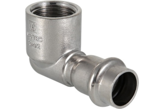 Угольник 90° с вн.р. нерж. сталь 18х1/2" VALTEC