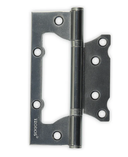 Петли накл. 125х75х2,5 без врезки б/к черный никель "TRODOS" 2шт