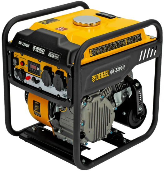 Генератор инверторный GK-2200iF, 2.2 кВт, 230 В, ручной старт// DENZEL 94707