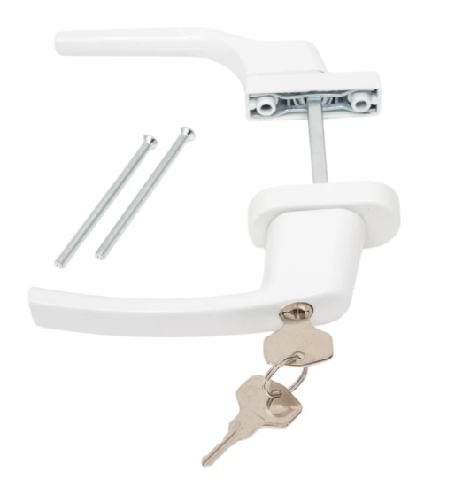 Ручка оконная 2-х сторонняя 4-позиц. ключ/барашек.белая