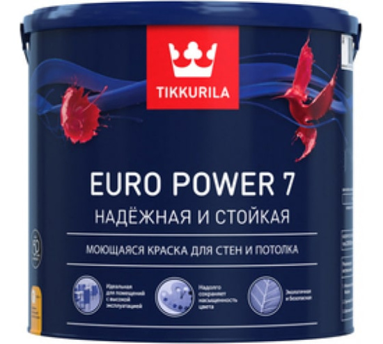 Краска интерьерная EURO POWER 7A мат.2,7л