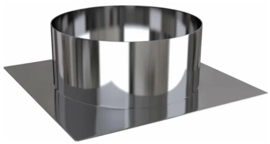 Основание плоское для турбо дефл. ТД-125 D125 основание 295х295 оцинк.сталь ТДПО-125ц