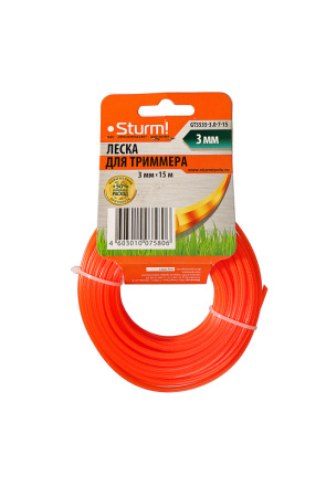 Леска для триммера СЕМИГРАННИК, 3,0мм х 15м Sturm! GT3535-3,0-7-15