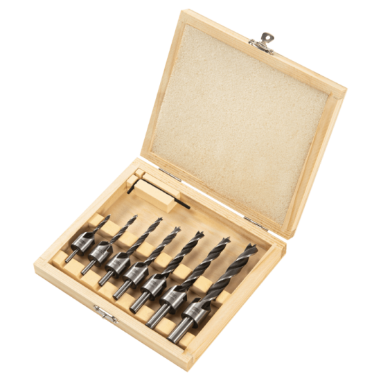 Набор сверл зенкеров по дереву, 3-10 мм, 7 шт // Denzel 704272