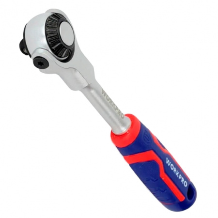 Трещотка с поворотной головой 1/4",72 зуба типа циклоп WORKPRO