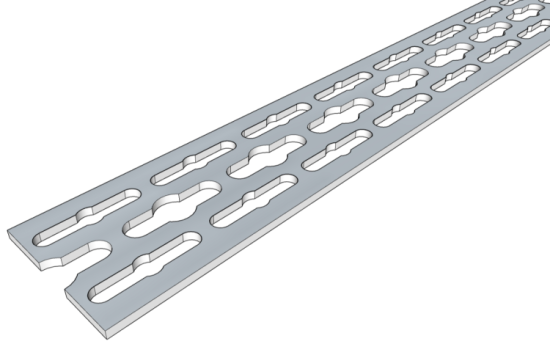 Шина монтажная 50х2000х3мм цинк Zeisler