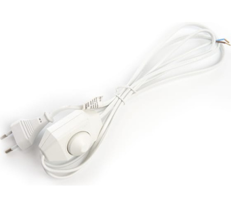 Шнур сетевой с диммером. Feron 1.5+0.5м белый DM103-200W 23056