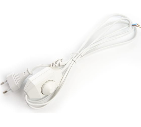 Шнур сетевой с диммером. Feron 1.5+0.5м белый DM103-200W 23056