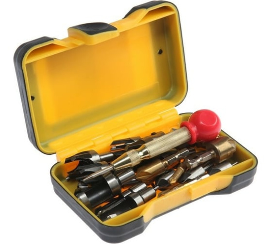 Набор сверл с зенковкой ТУНДРА 6-гр.хвостовик 23шт. 7139568