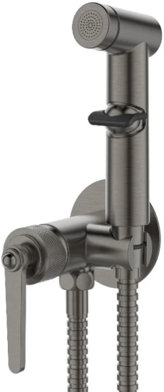 Смеситель скрытого монтажа Bangkok Gun metal с гигиен.душем SMHBGGM