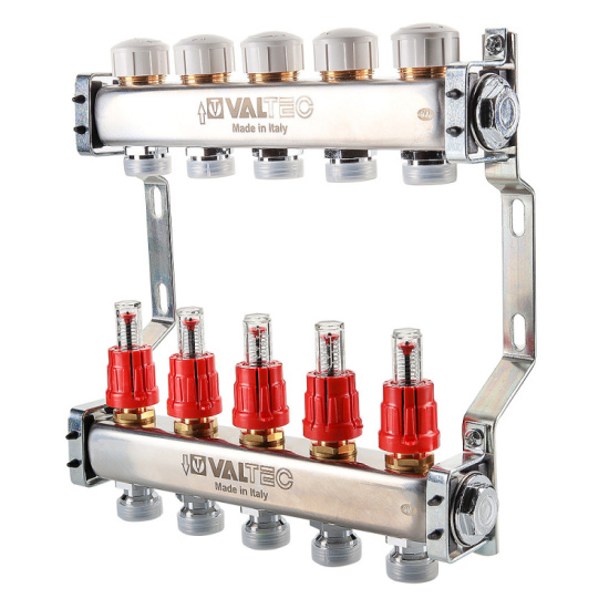 Коллекторная группа Valtec с расходомер., 3/4х5 вых.
