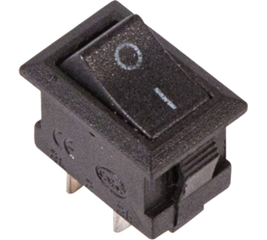 Выключатель клавишный 250V 3A ON-OFF черный Micro REXANT 36-2010