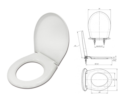 Сиденье для унитаза Универсал - Белый/ 2087
