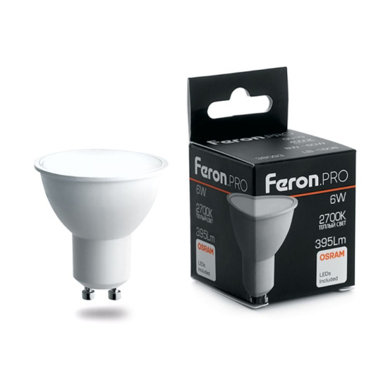 Лампа светодиодная LB-1606 GU10 6W 230V 2700К OSRAM LED 38086