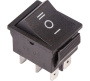 Выключатель клавишный 250V 15A ON-OFF черный с нейтралью (RWB-508, SC-767) 06-0308-В
