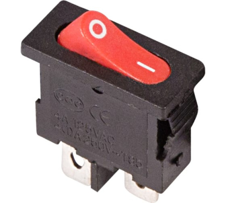 Выключатель клавишный 250V 6A ON-OFF красный Mini (RWB-103, SC-766, MRS-101-5) 36-2051