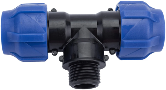 Тройник компресс. 20х3/4 НР 