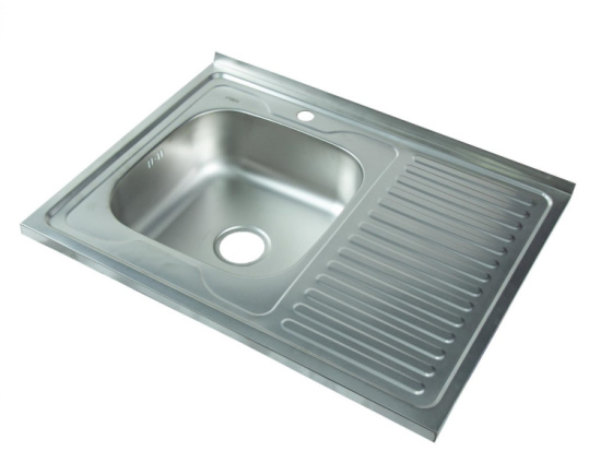 Мойка I-TECH квадратная накладная с сушилкой справа 800х600х180х0,8 пол.