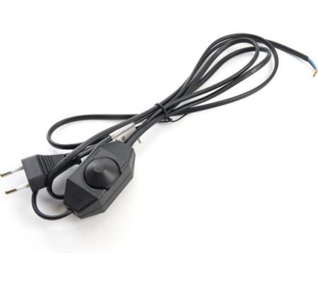 Шнур сетевой с диммером. Feron 1.5+0.5м черный DM103-200W 23059