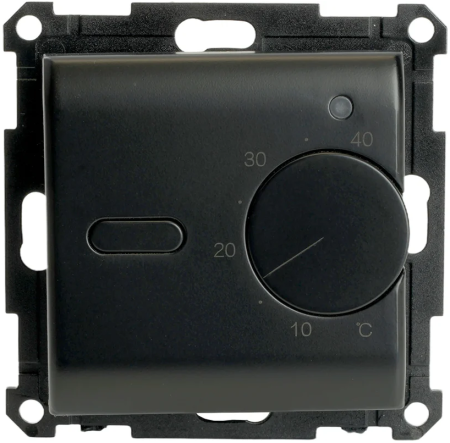 Терморегулятор для теплого пола механический 3500W Катрин черный GLS00-7117-05