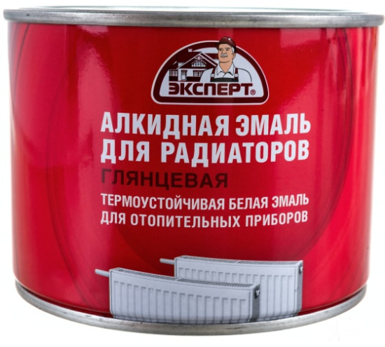 Эмаль алкидная для радиаторов белая 0,9кг Эксперт (25080)
