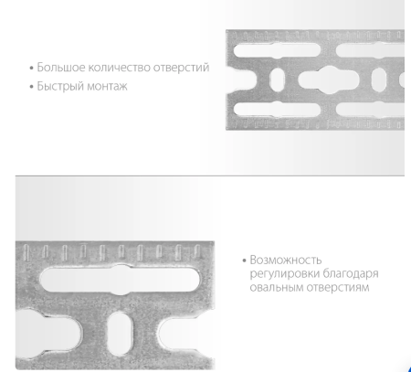 Шина монтажная 50х2000х3мм цинк ЗУБР 310249