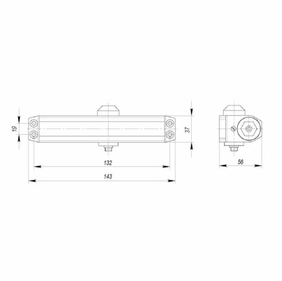 Доводчик дверной DCTR15-60 (TDR-60) белый 48699