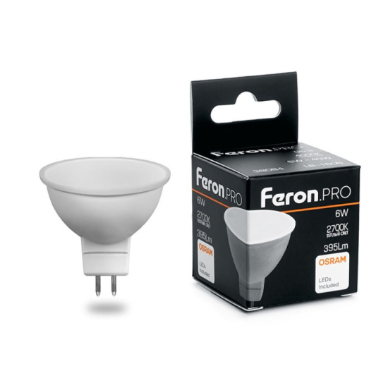 Лампа светодиодная LB-1606 G5.3 6W 230V 4000К OSRAM LED 38084